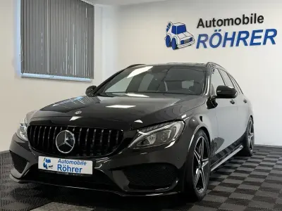 Gebraucht Mercedes C180 AMG line 156 PS (114 kW) 2018 Schwarz 197 (obsidianschwarz  metallicl (metallic) Kombi