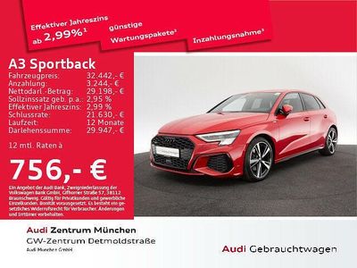 Gebraucht Audi A3 S-Line 190 PS (139 kW) 2022 Rot Limousine