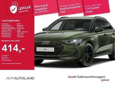 Grün (distriktgrün) Gebraucht 2024 Audi A3 Sportback Ambiente Kleinwagen | 34.969 € (Fairer Preis)