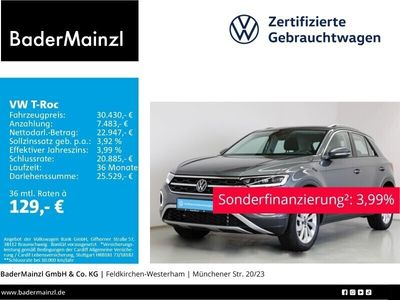 gebraucht VW T-Roc 1.5 TSI DSG Style AHK Navi SHZ Virtual