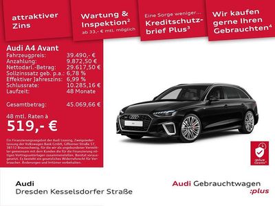 Gebraucht Audi A4 S-Line 204 PS (150 kW) 2024 Mythosschwarz metallic Kombi