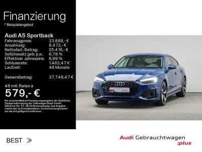 Gebraucht Audi A5 Sportback S-Line 163 PS (119 kW) 2023 Blau Kleinwagen