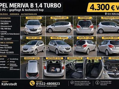Gebraucht Opel Meriva 120 PS (88 kW) 2010 Grau Van / Kleinbus