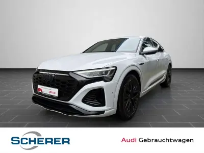 Gebraucht Audi Q8 e-tron S-Line 300 kW (408 PS) 2023 Gletscherweiß metallic SUV