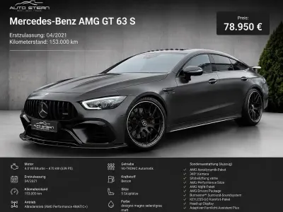 Gebraucht Mercedes AMG GT S AMG 639 PS (469 kW) 2021 Grau Coupé