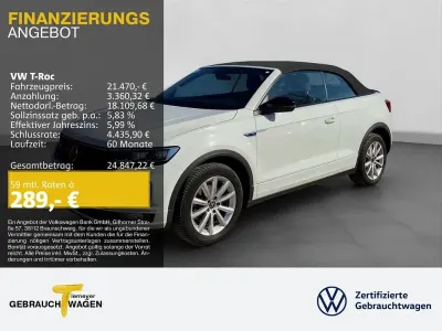 Brugt VW T-Roc Cabriolet R-line 150 HK (110 kW) 2021 Hvid Cabriolet