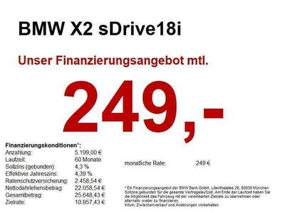 gebraucht BMW X2 sDrive18i Advantage LED Navi Kamera DAB LM SH