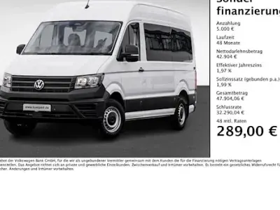 Nowe VW Crafter 140 KM (102 kW) 2026 Biały Van