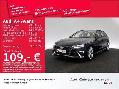 Gebraucht Audi A4 S-Line 204 PS (150 kW) 2023 Mythosschwarz metallic Kombi