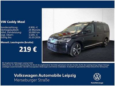 Schwarz Neu 2025 VW Caddy Maxi Style Van / Kleinbus | 43.990 € (Teuer)
