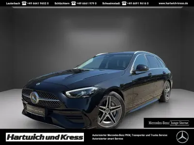Gebraucht Mercedes C180 AMG line 170 PS (125 kW) 2022 Obsidianschwarz  lack Kombi