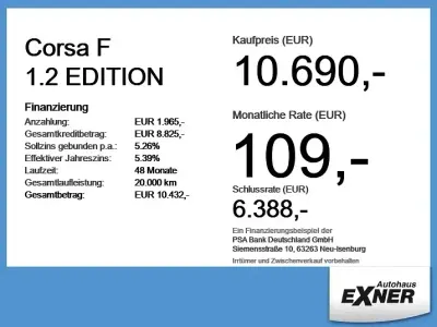 Gebraucht Opel Corsa Edition 75 PS (55 kW) 2023 Arktis weiss Kleinwagen