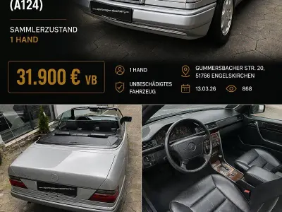 Gebraucht Mercedes E220 150 PS (110 kW) 1996 Silber Cabrio
