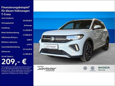 Gebraucht VW T-Cross R-line 116 PS (85 kW) 2025 Grau SUV