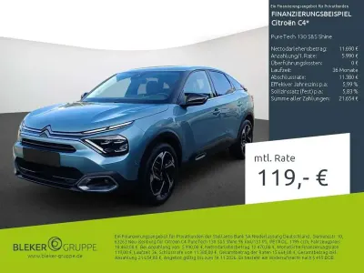 Gebraucht Citroën C4 PureTech 131 PS (96 kW) 2023 Lackierung olbia blau/typ aussenverkleidung metalliclackierung Limousine