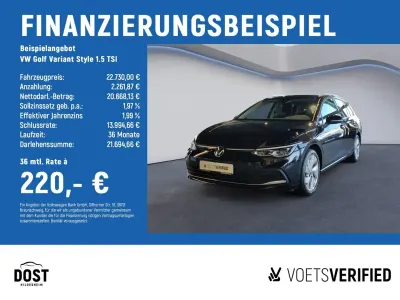 Gebraucht VW Golf VIII Style 150 PS (110 kW) 2022 Schwarz Kombi