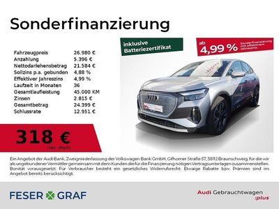 Gebraucht Audi Q4 Sportback e-tron Advanced Plus 150 kW (204 PS) 2022 Florettsilber metallic SUV