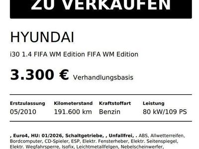 gebraucht Hyundai i30 i301.4 FIFA WM Edition