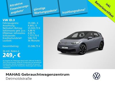 Grau Gebraucht 2022 VW ID.3 Pure Kleinwagen | 19.379 € (Fairer Preis)