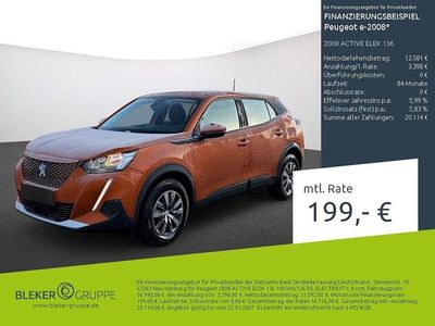 Usata Peugeot e-2008 Active 100 kW (136 CV) 2021 Arancione SUV