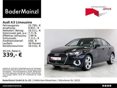 gebraucht Audi A3 Limousine 35 TFSI Pano SHZ Virtual Navi