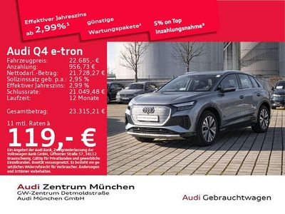 Gebraucht Audi Q4 e-tron Advanced 125 kW (170 PS) 2022 Geysirblau metallic SUV