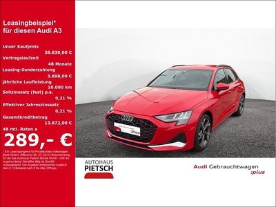 Usata Audi A3 Advanced 150 CV (110 kW) 2024 Rosso Berlina