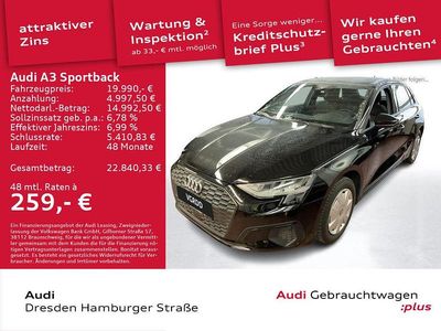 Gebraucht Audi A3 110 PS (80 kW) 2023 Schwarz Limousine