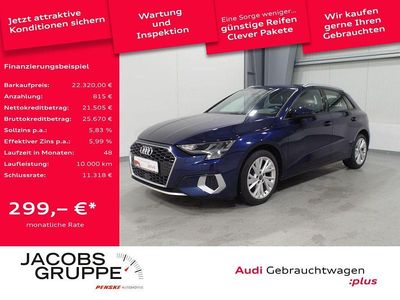 Usata Audi A3 Advanced 150 CV (110 kW) 2022 Blu Berlina