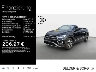 Gebraucht VW T-Roc Cabriolet Goal 116 PS (85 kW) 2025 Schwarz Cabrio