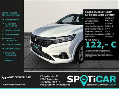 Gebraucht Dacia Sandero Essentiel 67 PS (49 kW) 2022 Weiß Kleinwagen