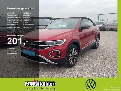 Gebraucht VW T-Roc Cabriolet Goal 116 PS (85 kW) 2025 Kings red metallic schwarz Cabrio