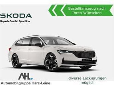 Nieuw Skoda Superb SportLine 204 PK (150 kW) 2025 Zwart Stationwagen