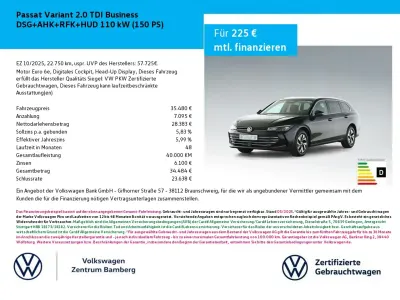 Gebraucht VW Passat Business 150 PS (110 kW) 2025 Schwarz Kombi