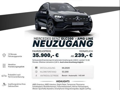 Usata Mercedes GLC200 AMG line 211 CV (155 kW) 2020 Nero SUV