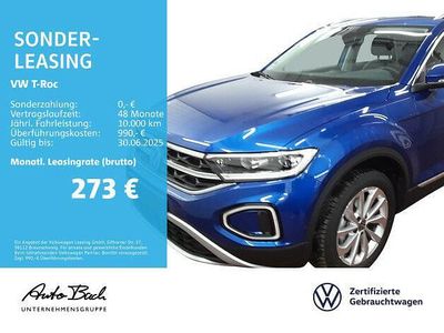 Second-hand VW T-Roc Style 150 CP (110 kW) 2024 Albastru SUV
