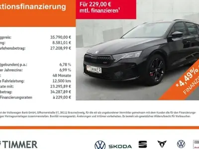 Begagnad Skoda Octavia RS 265 HK (194 kW) 2025 Svart Kombi