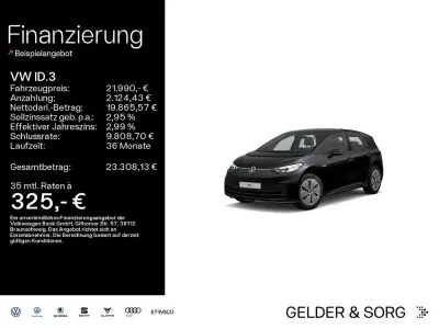 Gebraucht VW ID.3 Pure 110 kW (150 PS) 2022 Mangangrau metallic Kleinwagen