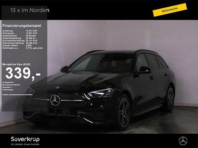 Schwarzlack obsidianschwarz (metallic) Gebraucht 2024 Mercedes C300e AMG Kombi | 43.830 € (Fairer Preis)