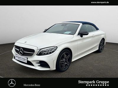 Weiß Gebraucht 2020 Mercedes C180 AMG line Cabrio | 37.490 € (Teuer)