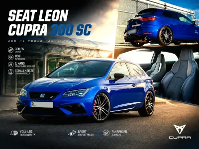 Gebraucht Seat Leon SC CUPRA 300 PS (220 kW) 2017 Blau Kleinwagen