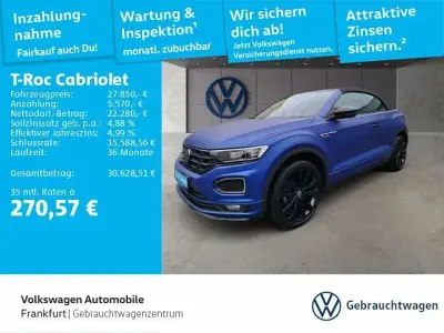 Gebraucht VW T-Roc Cabriolet R-line 150 PS (110 kW) 2022 Blau Cabrio