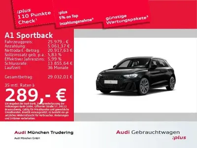 Gebraucht Audi A1 Sportback S-Line 150 PS (110 kW) 2023 Schwarz Kleinwagen