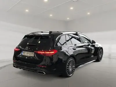 Gebraucht Mercedes C220 AMG line 197 PS (144 kW) 2026 Metalliclack obsidianschwarz Kombi
