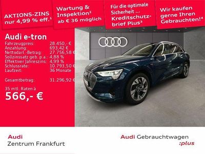 Gebraucht Audi e-tron Ambiente 300 kW (408 PS) 2019 Galaxisblau metallic SUV