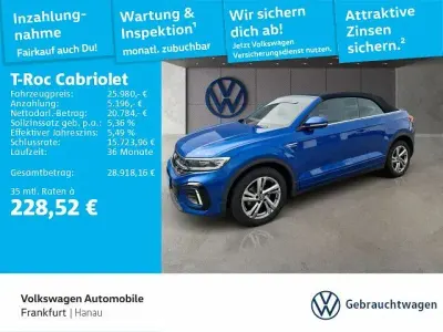 Gebraucht VW T-Roc Cabriolet R-line 150 PS (110 kW) 2023 Blau Cabrio