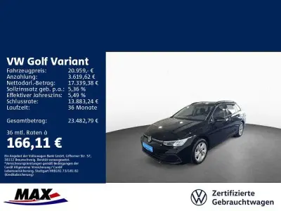 Gebraucht VW Golf VIII Life 150 PS (110 kW) 2022 Schwarz Kombi