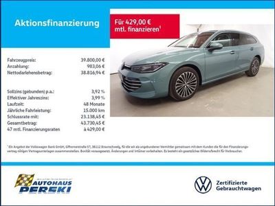 Maripositgrün metallic Gebraucht 2024 VW Passat Elegance Kombi | 39.800 € (Etwas zu teuer)