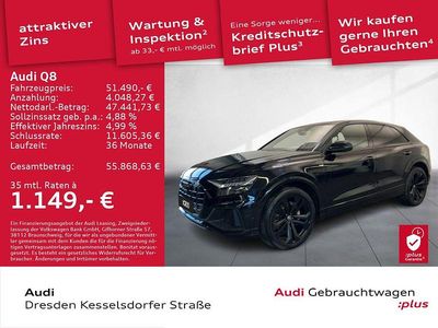 Gebraucht Audi Q8 Design 340 PS (250 kW) 2019 Orcaschwarz metallic SUV