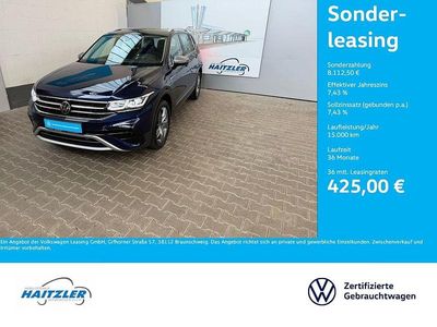 Gebraucht VW Tiguan Allspace Elegance 200 PS (147 kW) 2022 Atlantic blue metallic (metallic) SUV
